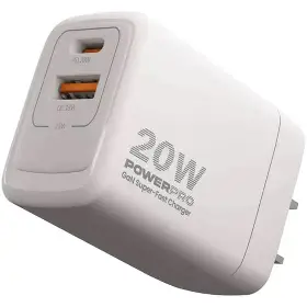 [62075] WALL FAST CHARGER GaN 20W DUAL PORT TYPE A & C PW5063WT (ELT) UNNO TEKNO