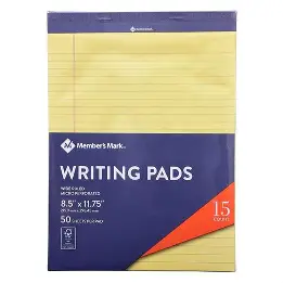 [4244] WRITING PAD/ NOTEPAD LEGAL YELLOW MEMBER'S MARK